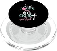 Jesus Loves Me Oración Cristiana Dios Diseño PopSockets PopGrip para MagSafe