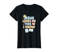 Jesus Loves Me This I Know, linda ropa cristiana para niños Camiseta