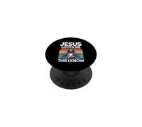 Jesus Loves Me This I Know PopSockets PopGrip Adhesivo