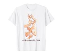 Jesus Loves You - American Sign Language Watercolor Camiseta