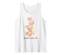 Jesus Loves You - American Sign Language Watercolor Camiseta sin Mangas