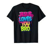 Jesus Loves You Bro | Creyente de fe Cristiana en Cristo Camiseta