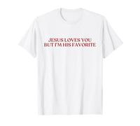 Jesus Loves You But I'm His Favorite Shirt Y2K Aesthetic Camiseta