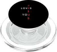 Jesus Loves You Letter - Minimalista Cristiano Religioso PopSockets PopGrip para MagSafe