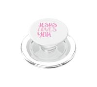 Jesus Loves You, Mensaje Rosa Desgastado, Cristiano PopSockets PopGrip para MagSafe