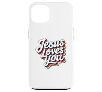 Jesus Loves You Retro Vintage Christian Men Women Kids Carcasa para iPhone 13