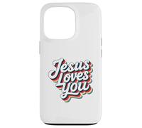 Jesus Loves You Retro Vintage Christian Men Women Kids Carcasa para iPhone 13 Pro
