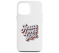 Jesus Loves You Retro Vintage Christian Men Women Kids Carcasa para iPhone 13 Pro Max