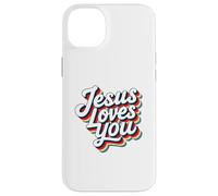 Jesus Loves You Retro Vintage Christian Men Women Kids Carcasa para iPhone 14 Plus