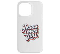 Jesus Loves You Retro Vintage Christian Men Women Kids Carcasa para iPhone 14 Pro Max