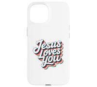 Jesus Loves You Retro Vintage Christian Men Women Kids Carcasa para iPhone 15