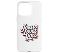 Jesus Loves You Retro Vintage Christian Men Women Kids Carcasa para iPhone 15 Pro Max