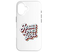Jesus Loves You Retro Vintage Christian Men Women Kids Carcasa para iPhone 16