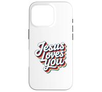 Jesus Loves You Retro Vintage Christian Men Women Kids Carcasa para iPhone 16 Pro