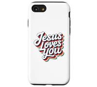 Jesus Loves You Retro Vintage Christian Men Women Kids Carcasa para iPhone SE (2020) / 7 / 8