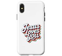 Jesus Loves You Retro Vintage Christian Men Women Kids Carcasa para iPhone X/XS