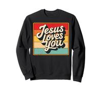 Jesus Loves You Retro Vintage Christian Men Women Kids Sudadera