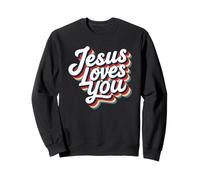 Jesus Loves You Retro Vintage Christian Men Women Kids Sudadera