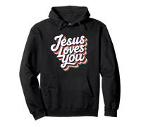 Jesus Loves You Retro Vintage Christian Men Women Kids Sudadera con Capucha