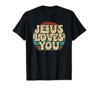 Jesus Loves You Retro Vintage Style Graphic Hombres Mujeres Camiseta