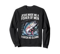 Jesus Made Me A Fisher of Men I Catch He Cleans Sudadera