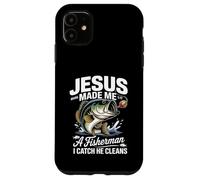 Jesus Made Me a Fisherman I Catch He Cleans Christian Bible Carcasa para iPhone 11
