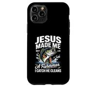 Jesus Made Me a Fisherman I Catch He Cleans Christian Bible Carcasa para iPhone 11 Pro
