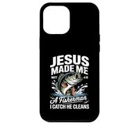 Jesus Made Me a Fisherman I Catch He Cleans Christian Bible Carcasa para iPhone 12 Pro Max
