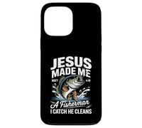 Jesus Made Me a Fisherman I Catch He Cleans Christian Bible Carcasa para iPhone 13 Pro Max