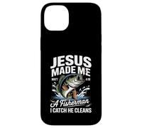Jesus Made Me a Fisherman I Catch He Cleans Christian Bible Carcasa para iPhone 14 Plus
