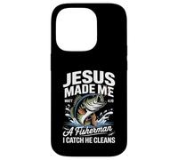 Jesus Made Me a Fisherman I Catch He Cleans Christian Bible Carcasa para iPhone 14 Pro