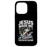 Jesus Made Me a Fisherman I Catch He Cleans Christian Bible Carcasa para iPhone 14 Pro Max