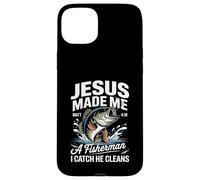 Jesus Made Me a Fisherman I Catch He Cleans Christian Bible Carcasa para iPhone 15 Plus