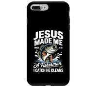 Jesus Made Me a Fisherman I Catch He Cleans Christian Bible Carcasa para iPhone 7 Plus/8 Plus