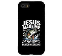 Jesus Made Me a Fisherman I Catch He Cleans Christian Bible Carcasa para iPhone SE (2020) / 7 / 8