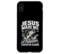 Jesus Made Me a Fisherman I Catch He Cleans Christian Bible Carcasa para iPhone XS Max