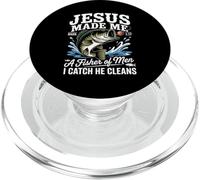 Jesus Made Me a Fisherman I Catch He Cleans Christian Bible PopSockets PopGrip para MagSafe