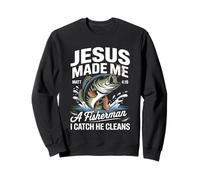 Jesus Made Me a Fisherman I Catch He Cleans Christian Bible Sudadera