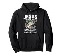 Jesus Made Me a Fisherman I Catch He Cleans Christian Bible Sudadera con Capucha