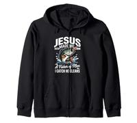 Jesus Made Me a Fisherman I Catch He Cleans Christian Bible Sudadera con Capucha