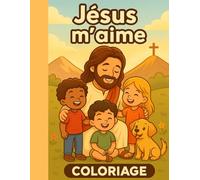 Jésus m'aime: coloriage biblique, enfants chrétiens, Jésus, foi, Bible, etc.