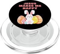 Jesus Makes Me Happy - Girls & Women Easter Christian Faith PopSockets PopGrip para MagSafe