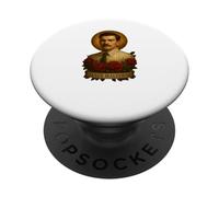 Jesús Malverde Retrato Popular Mexicano Arte Realista PopSockets PopGrip Adhesivo
