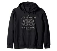 Jesús Matemáticas 5 Más 2 Igual 5000 Milagro Bíblico Fe Orar Sudadera con Capucha