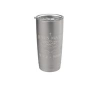 Jesús Matemáticas 5 Más 2 Igual 5000 Milagro Bíblico Fe Orar Vaso térmico de acero inoxidable de doble pared