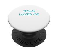 JESÚS ME AMA Ten fe en Él PopSockets PopGrip Adhesivo