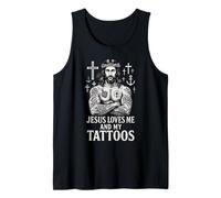 Jesús Me Ama Y Mis Tatuajes Camiseta sin Mangas