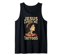 Jesús Me Ama Y Mis Tatuajes Camiseta sin Mangas