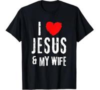Jesús me ama yo Amo a Jesús Camiseta para Hombres y Mujeres Regalo Cristiano religión fe Casual de Manga Corta Tipo pulóver