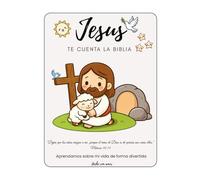 Jesús me cuenta la Biblia : Libro coloreable con versículos para niños.: Historia Bíblica de Jesús, cortas con afirmaciones y dibujos grandes ideal para niños de 2-8 años , Autismo, Ansiedad y TDAH